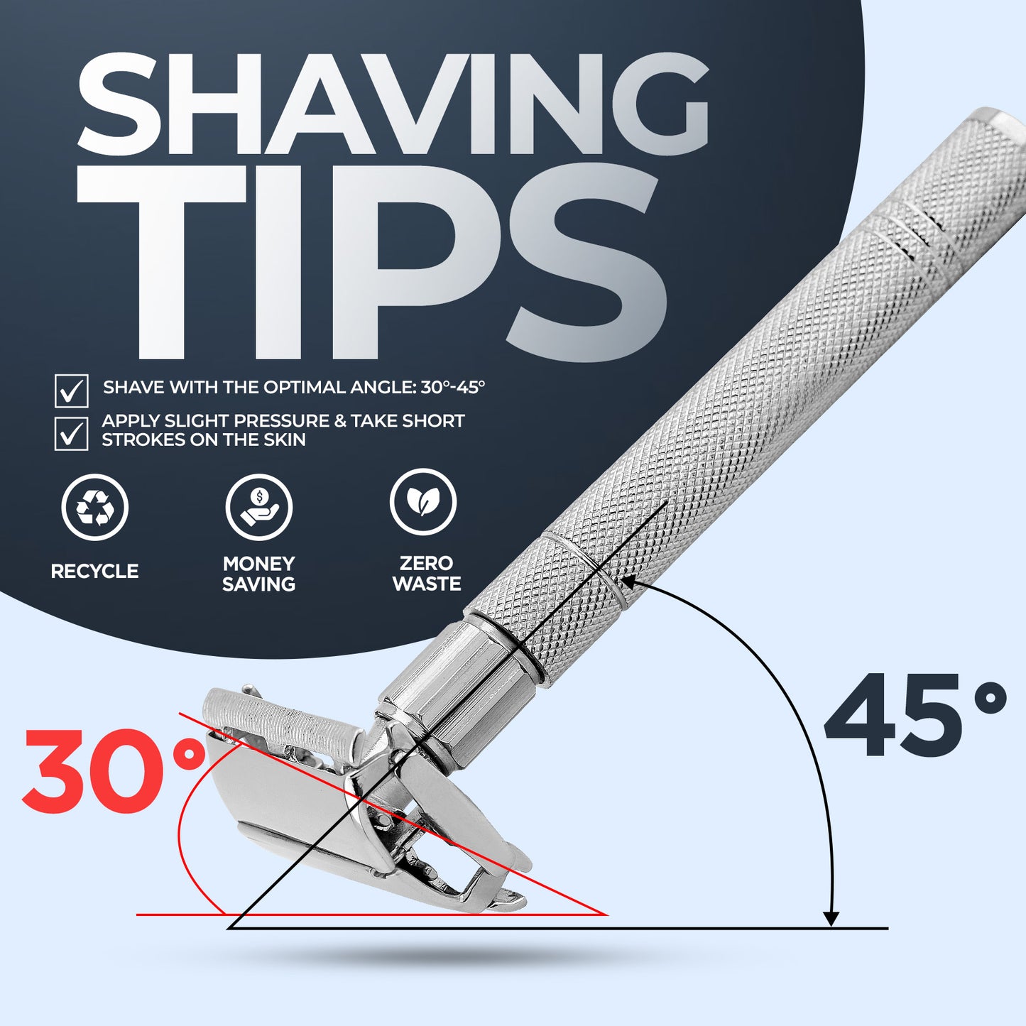 Haryali's Butterfly Safety Razor - Steel Handle