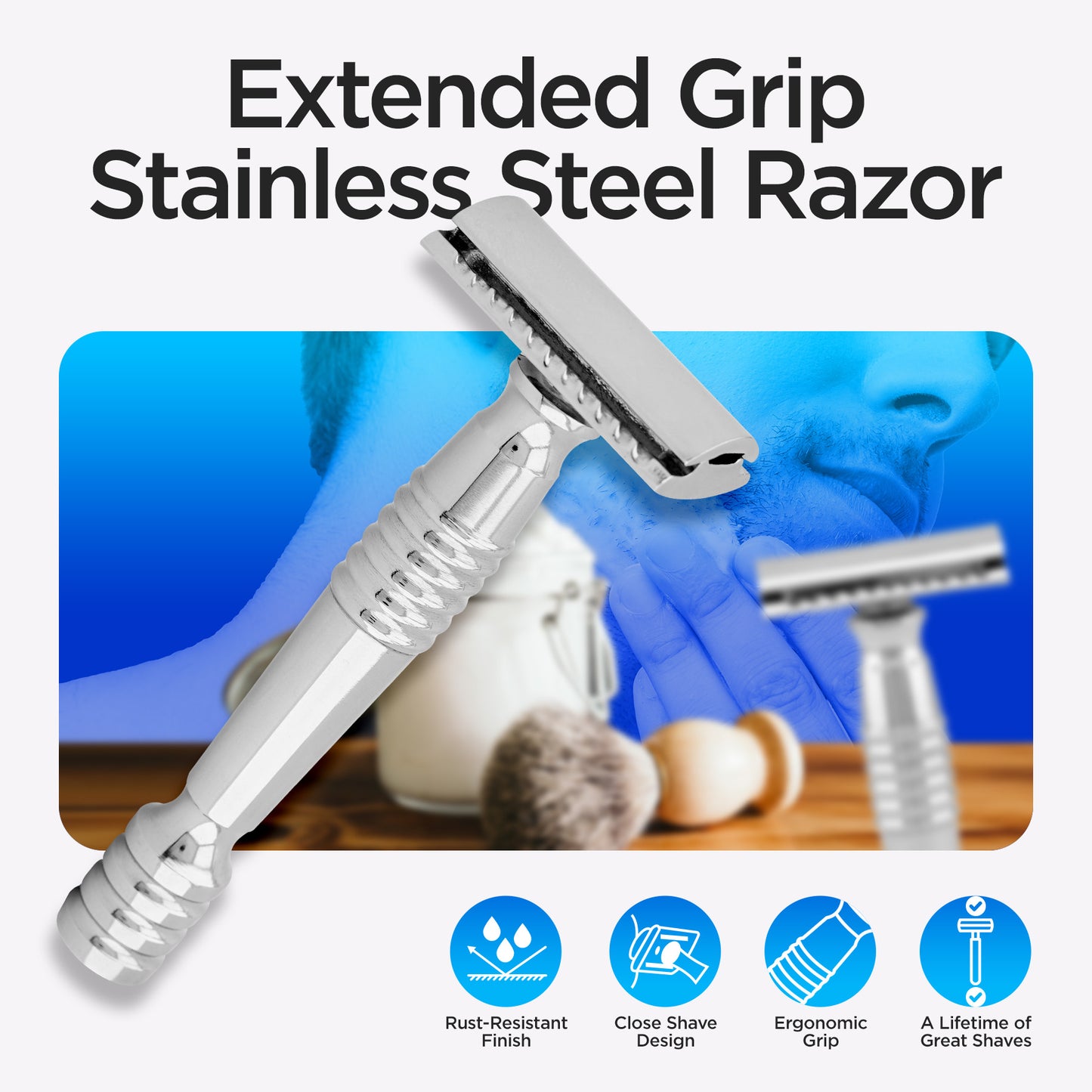 Double Edge Razor Stainless Steel Heavy