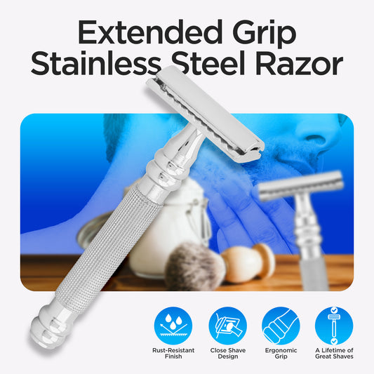 Double Edge Razor Stainless Steel Perfect Grip