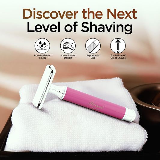 Haryali's Round Safety Razor - Pink