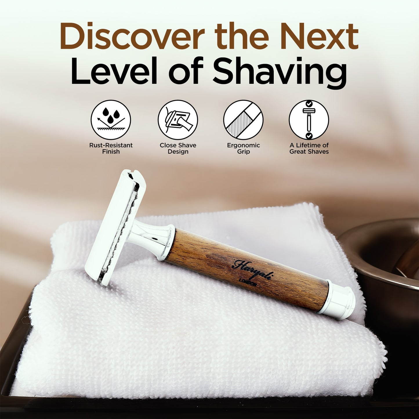 Haryali Double Edge Razor Titan Wood