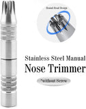GERMAN Stainless steel Travel Manual Nose Ear Hair Trimmer Operate no Battery Grooming Kit - HARYALI LONDON