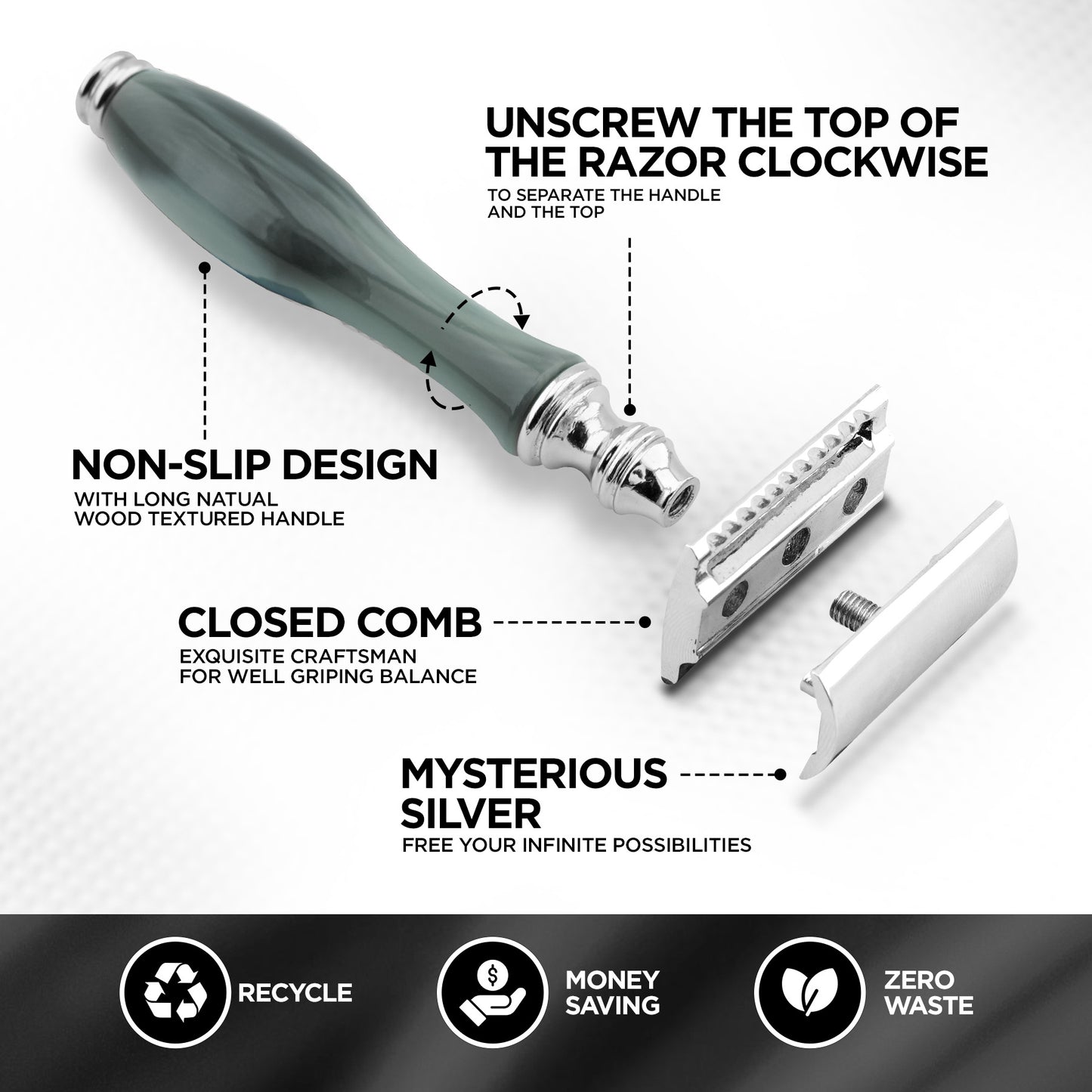 Haryali's Double Edge Safety Razor - Green