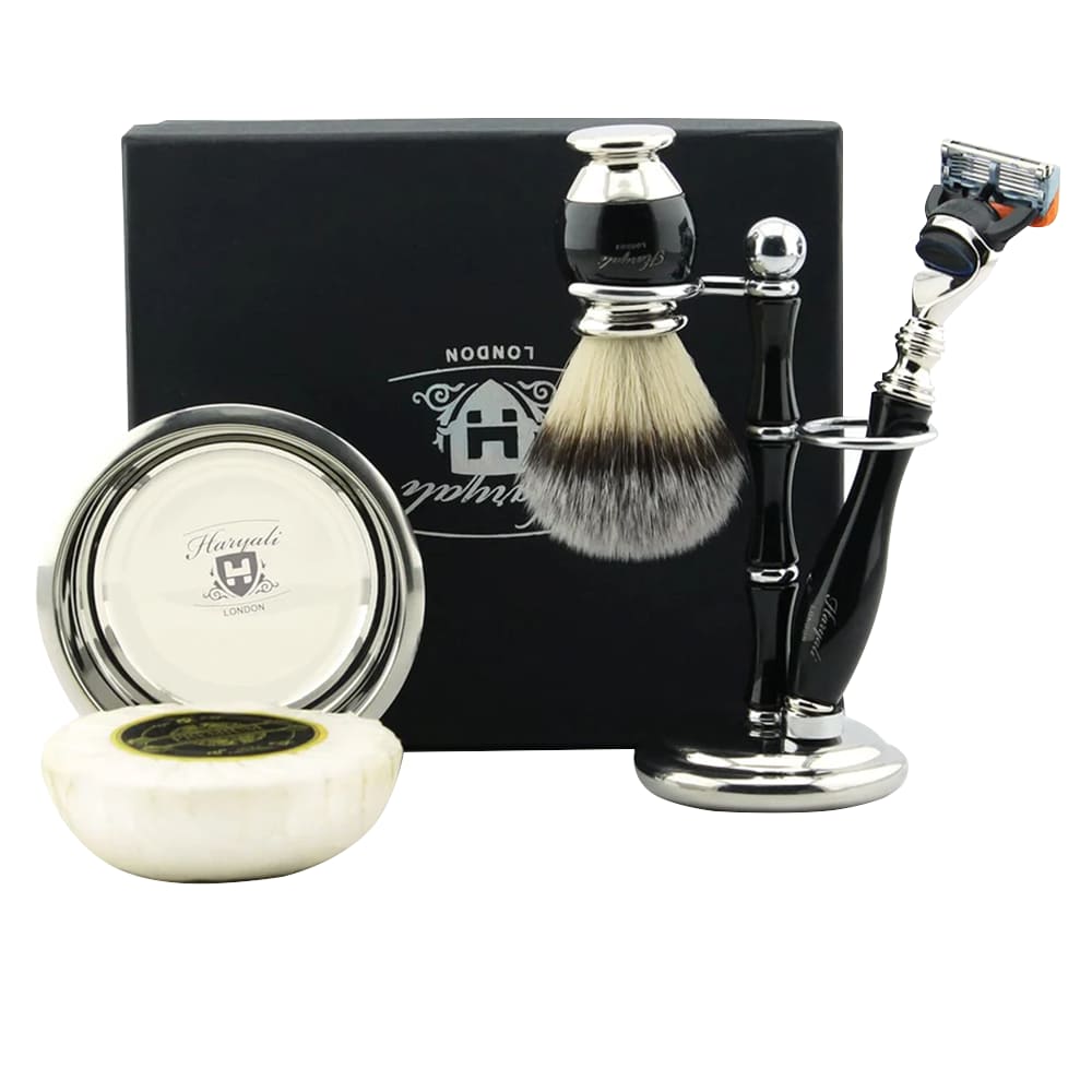 OBH 5 Pcs Shaving Kit 5 Edge Razor Black