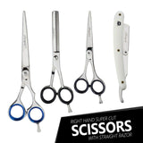 4 Pcs Barber Hair Cutting Set/Hairdressing Kit Scissors & Razors - HARYALI LONDON