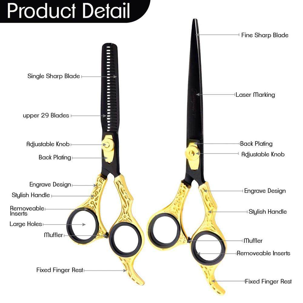 Haryali London 6.5 & 7” Hair Cutting Barber Thinning Scissors - HARYALI LONDON