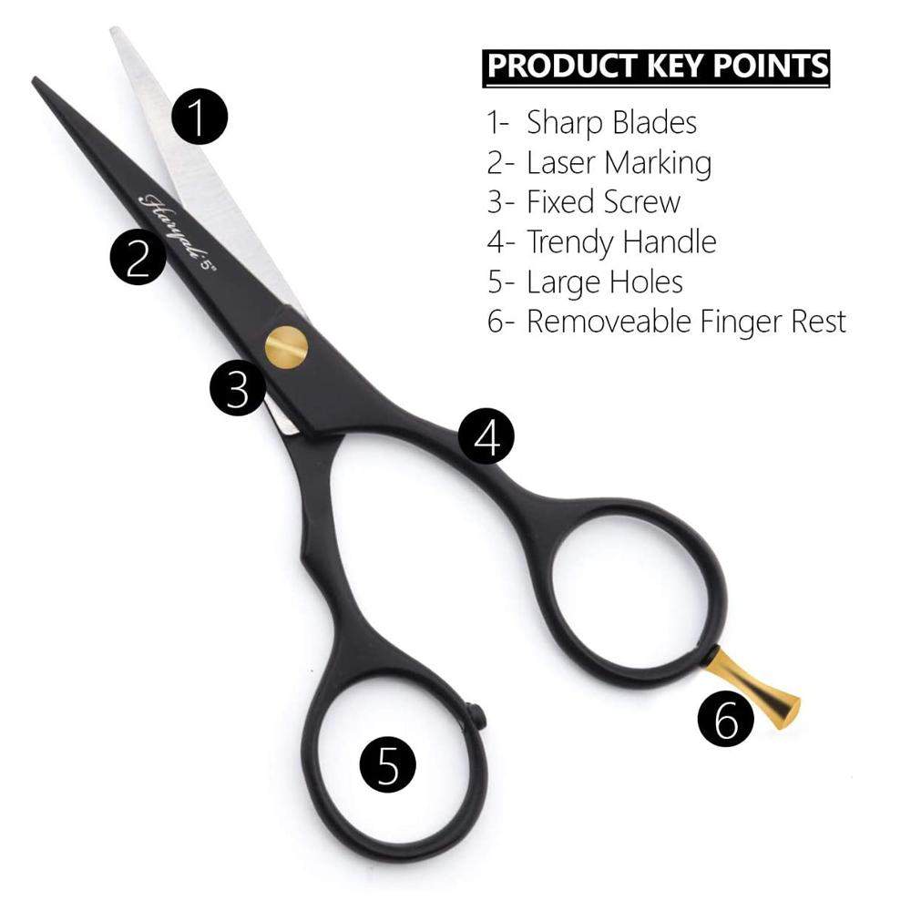 Haryali London Professional Stainless Steel 5 Inch Scissors - HARYALI LONDON