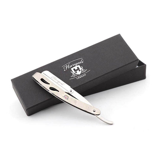 Haryali's Straight Cut Throat Razor - Steel Handle - HARYALI LONDON