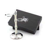 Shaving Stand in Ivory and Silver Color - HARYALI LONDON