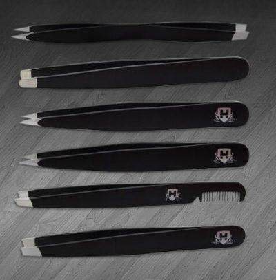Professional Black Eyebrow Tweezers - HARYALI LONDON