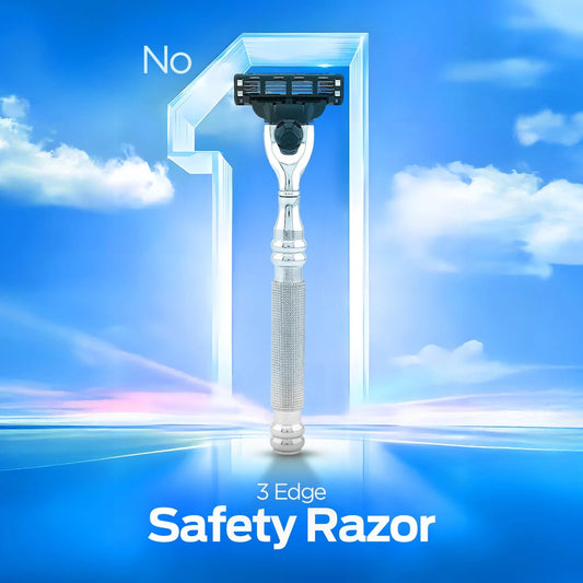 3 Blade Razor Stainless Steel Handle Perfect Grip - HARYALI LONDON
