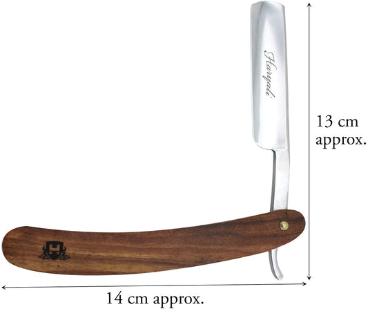 Haryali's Cut Throat Razor Gift Set - Wood Handle