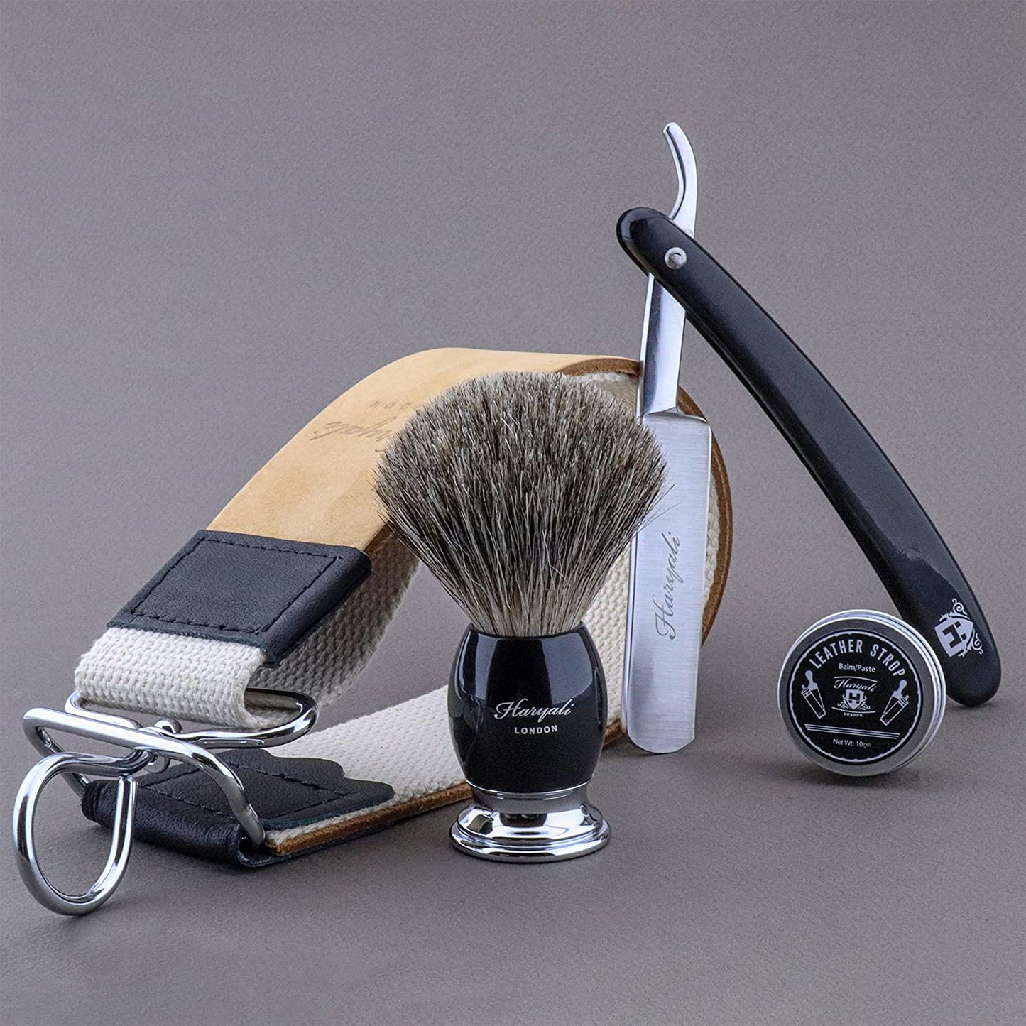 Haryali's Straight Razor Set - Black Color