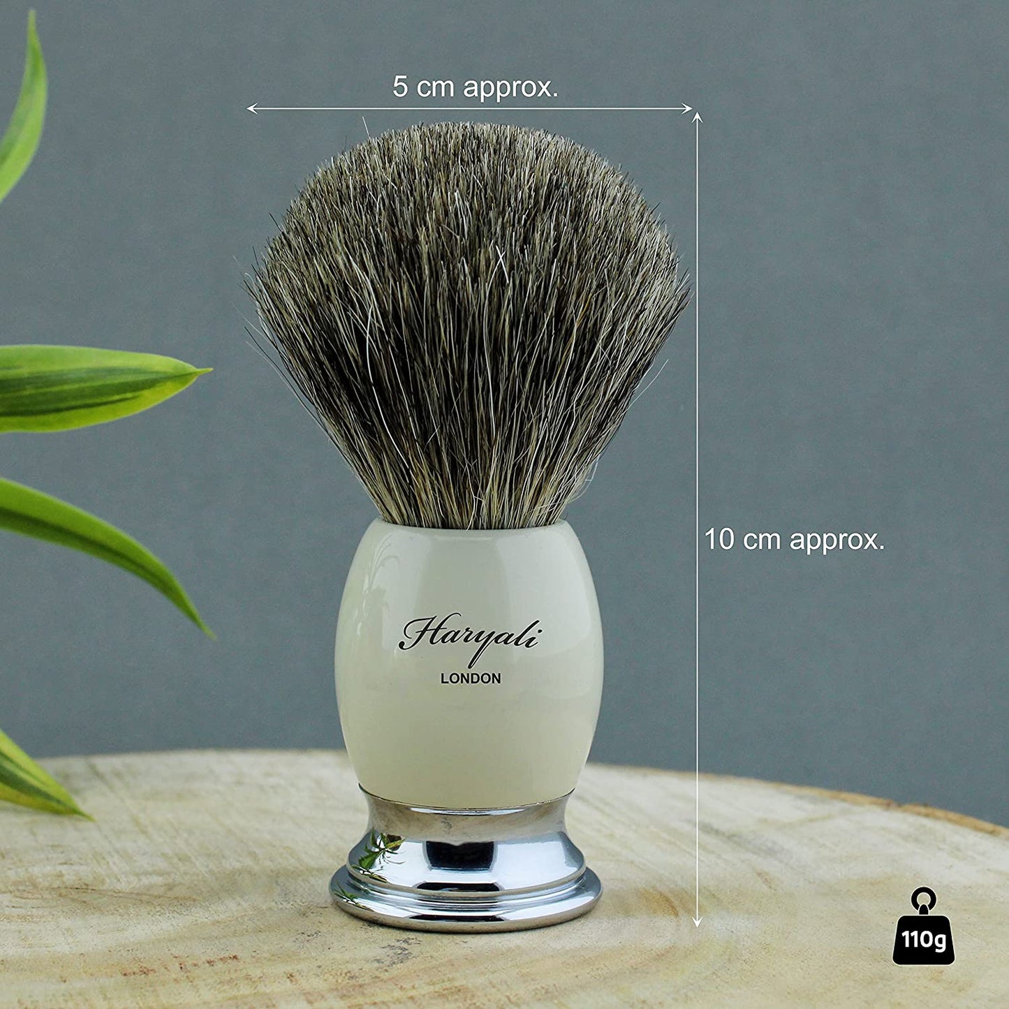 Haryali London 3Pcs Shaving Kit with 3 Edge Razor & Super Badger Brush with Leather Pouch - Shaving Gift Set - HARYALI LONDON