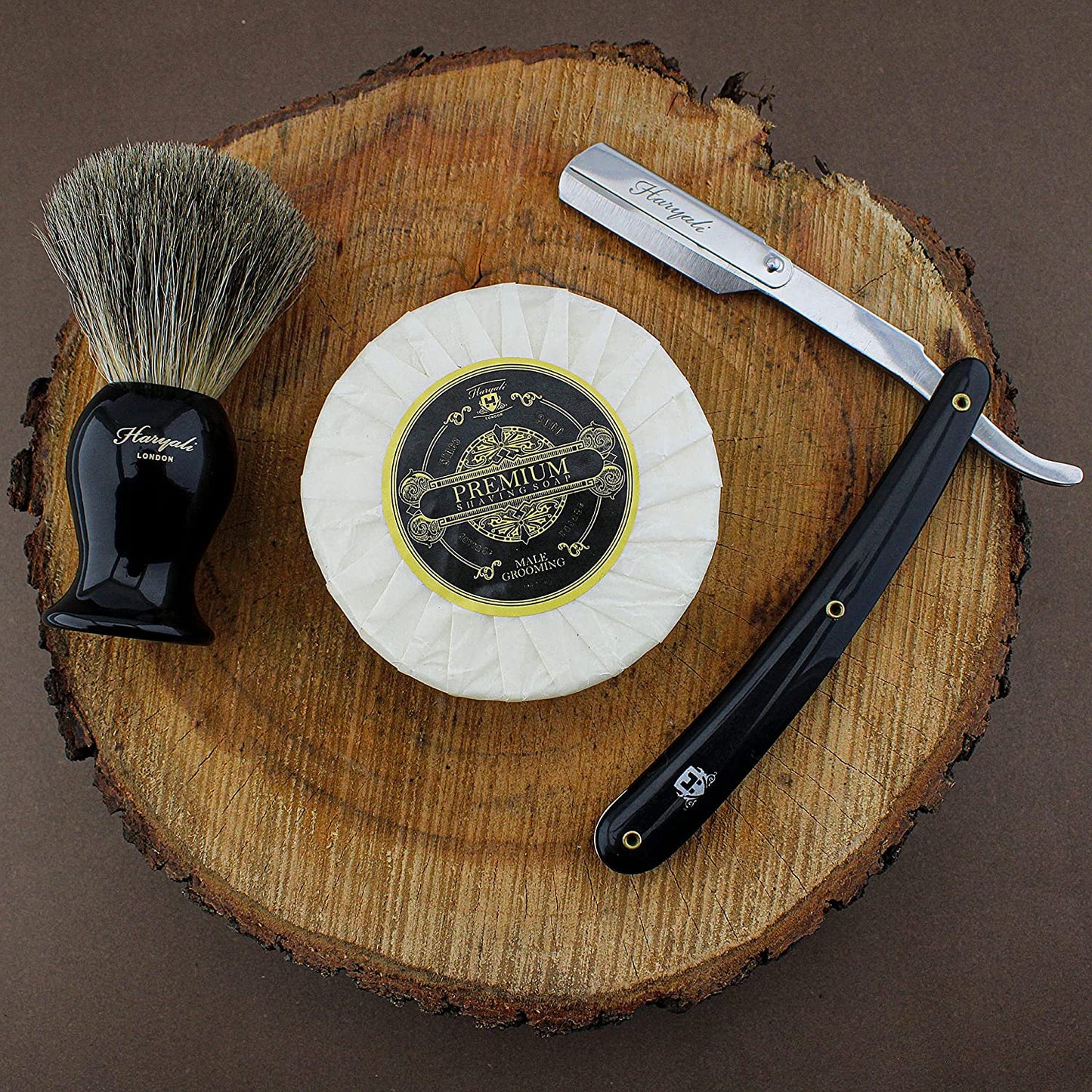 Haryali's Straight Edge Razor Kit - Black Color