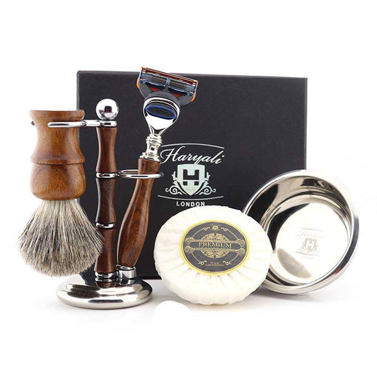 Haryali's Wooden Shaving Set