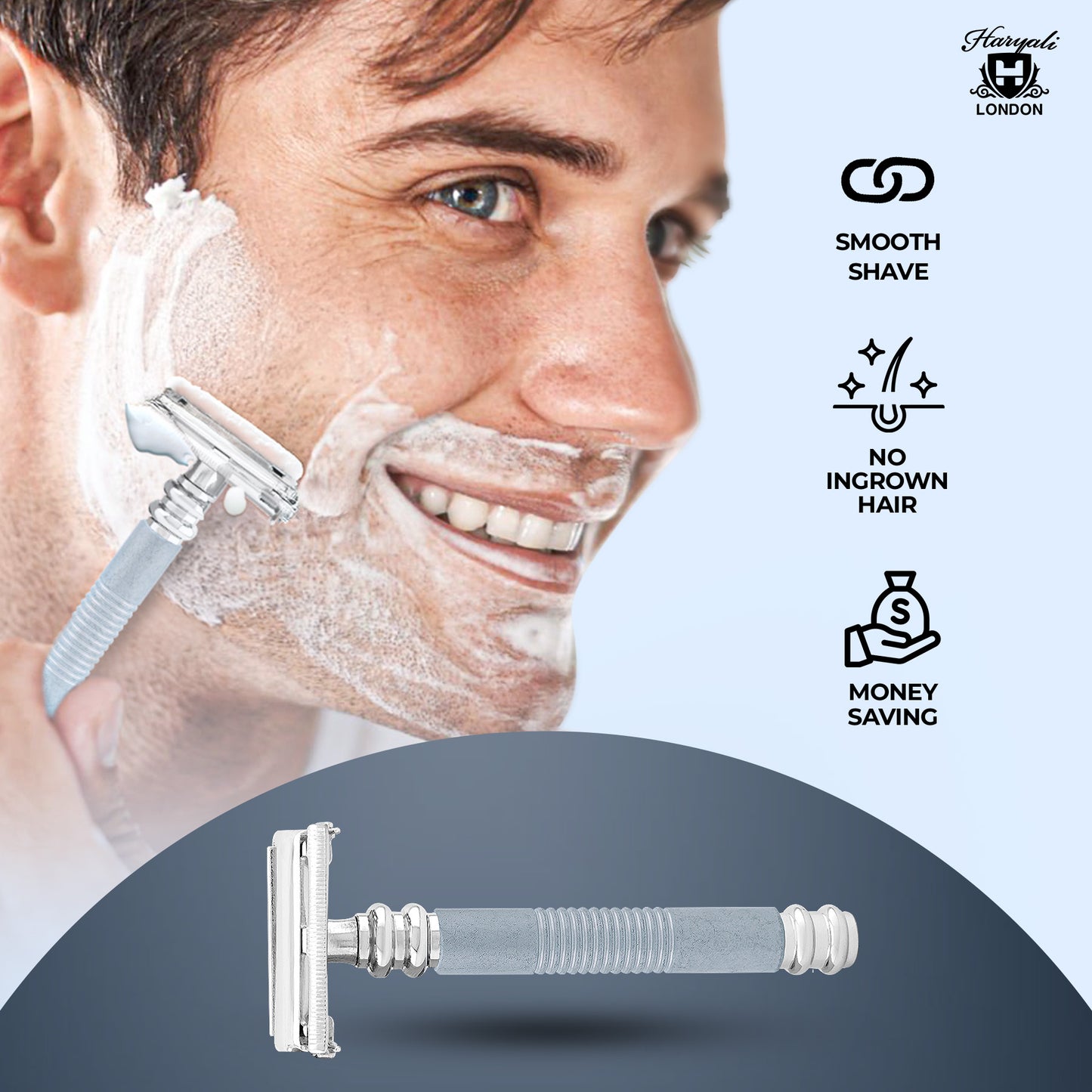 Butterfly Safety Razor Grey