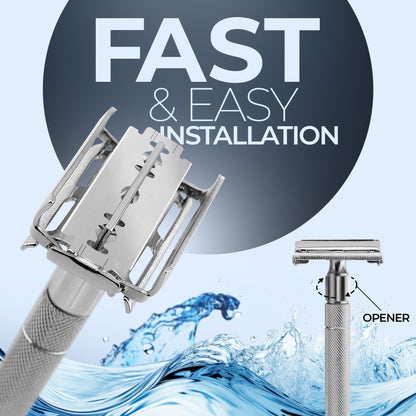 Haryali's Butterfly Safety Razor - Steel Handle - HARYALI LONDON