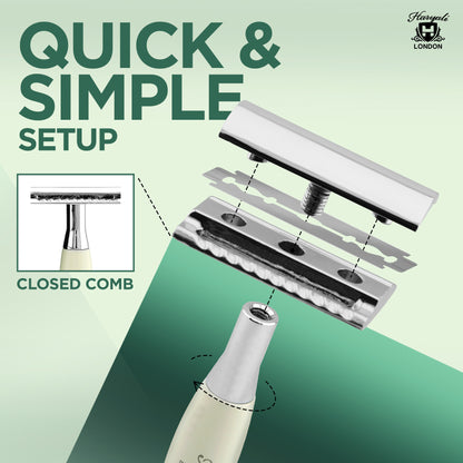 Haryali's Tandoori Safety Razor - Ivory Color - HARYALI LONDON