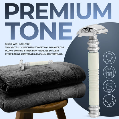 Butterfly Safety Razor Ivory - HARYALI LONDON