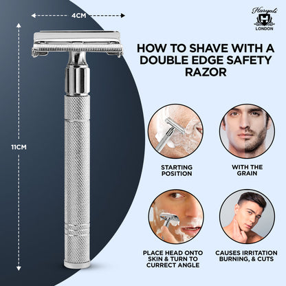 Haryali's Butterfly Safety Razor - Steel Handle - HARYALI LONDON