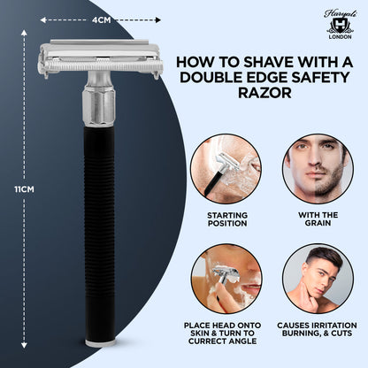 Haryali's Butterfly Safety Razor - Black