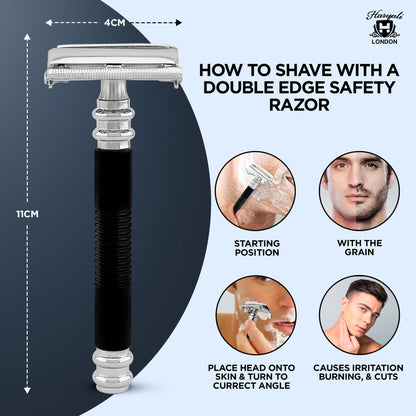 Butterfly Safety Razor Black - HARYALI LONDON