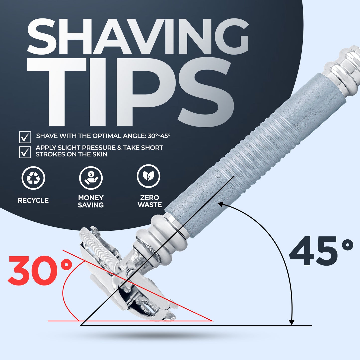 Butterfly Safety Razor Grey