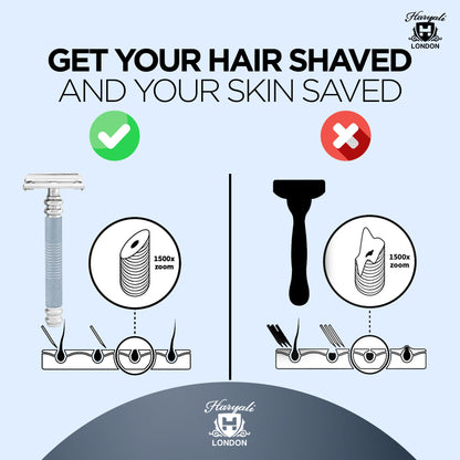 Butterfly Safety Razor Grey - HARYALI LONDON