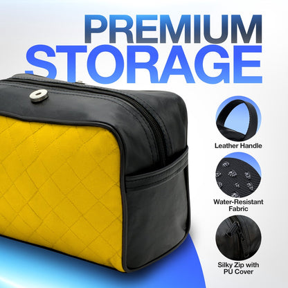 Yellow Colored Toiletry Travel Bag