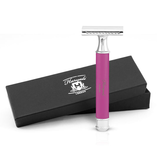 Haryalis runder Sicherheitsrasierer – Pink