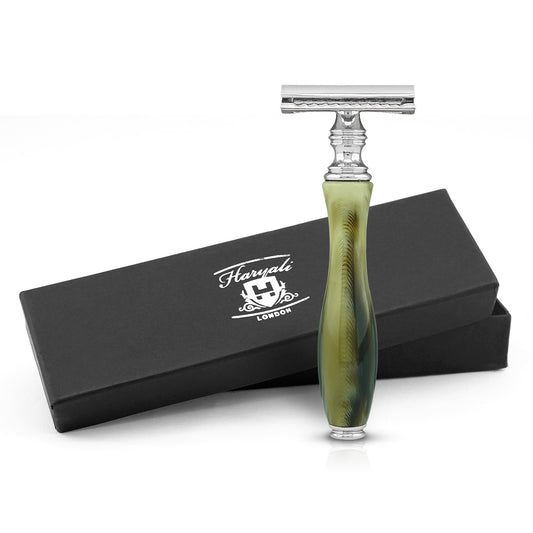 Haryalis Rasierhobel – Schildpatt-Horn-Imitation
