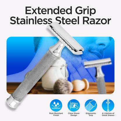 Doppelklingen-Rasiermesser aus rostfreiem Stahl