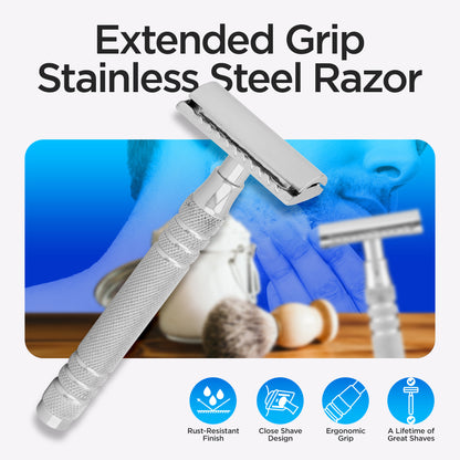 Haryalis eleganter Rasierhobel mit zwei Klingen