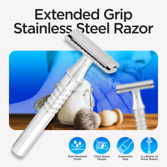 Haryali's Classy Safety Razor - Steel Handle