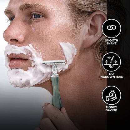 Haryali' Safety Razor - Black Green