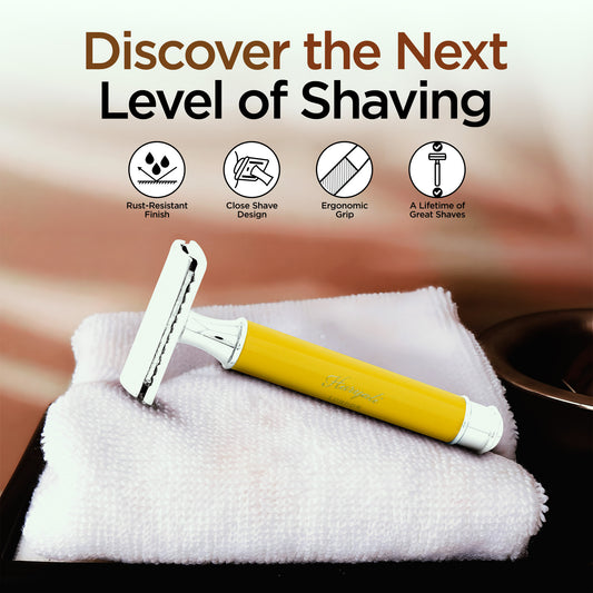 Haryali's Round Safety Razor - Yellow