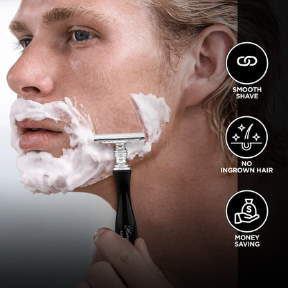 Haryali's Rasierhobel mit Doppelklinge – Schwarz