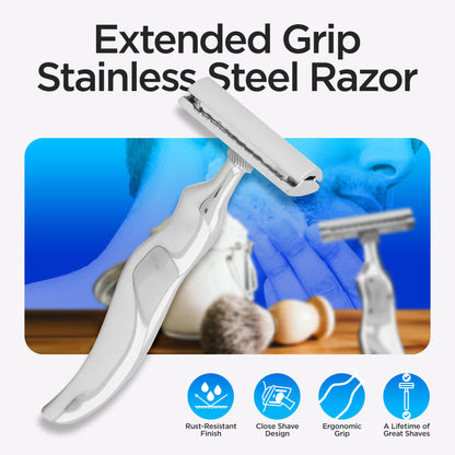 Double Edge Razor Stainless Steel Wavy