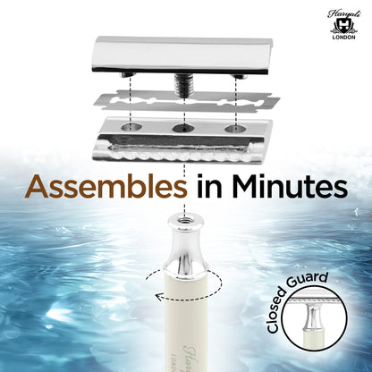 Haryali's Round Safety Razor - Ivory