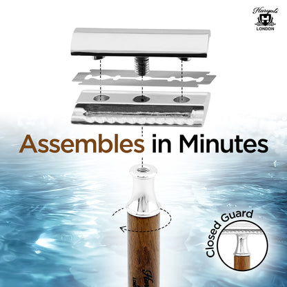 Haryali Double Edge Razor Titan Wood