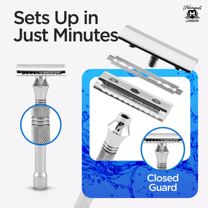 Double Edge Razor Stainless Steel Grip Pad