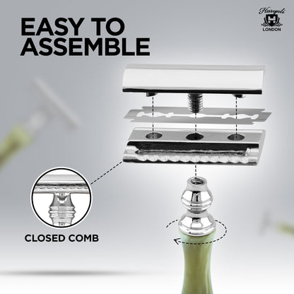 Haryalis Rasierhobel – Schildpatt-Horn-Imitation