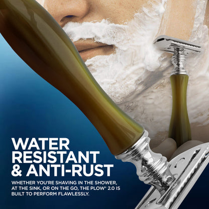 Haryalis Rasierhobel – Büffelhorn-Imitation