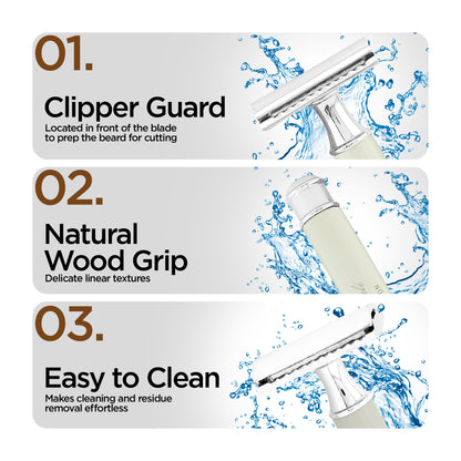 Haryali's Round Safety Razor - Ivory