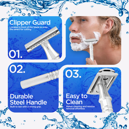 Haryalis edler Rasierhobel – Stahlgriff