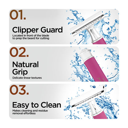 Haryali's Round Safety Razor - Pink