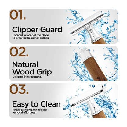 Haryali Double Edge Razor Titan Wood