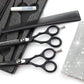 Haryali Schwarzes professionelles 6-Zoll-Haarschneide-Effilierscheren-Set