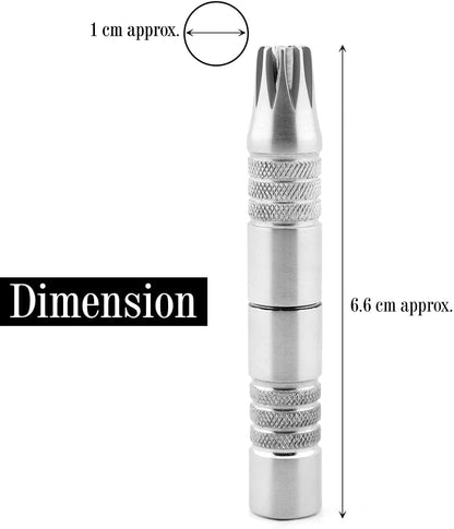 GERMAN Stainless steel Travel Manual Nose Ear Hair Trimmer Operate no Battery Grooming Kit - HARYALI LONDON
